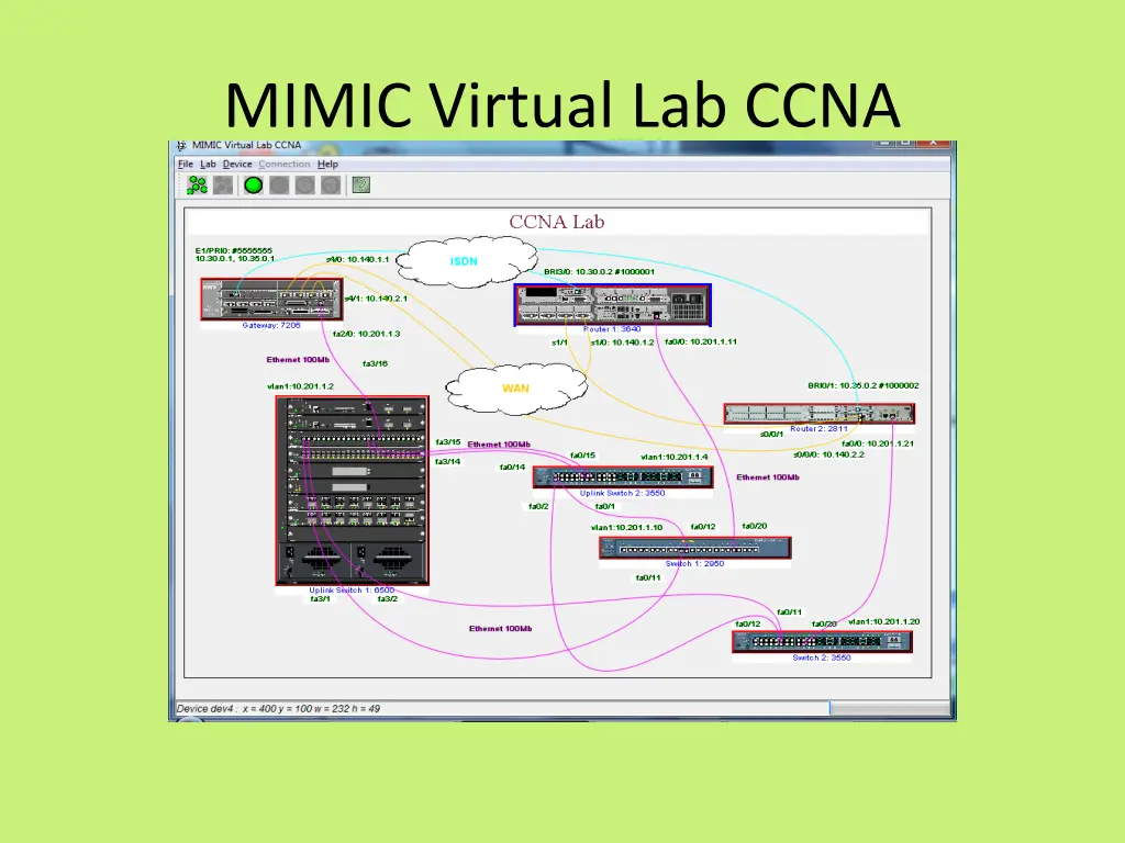 mimic virtual lab ccna