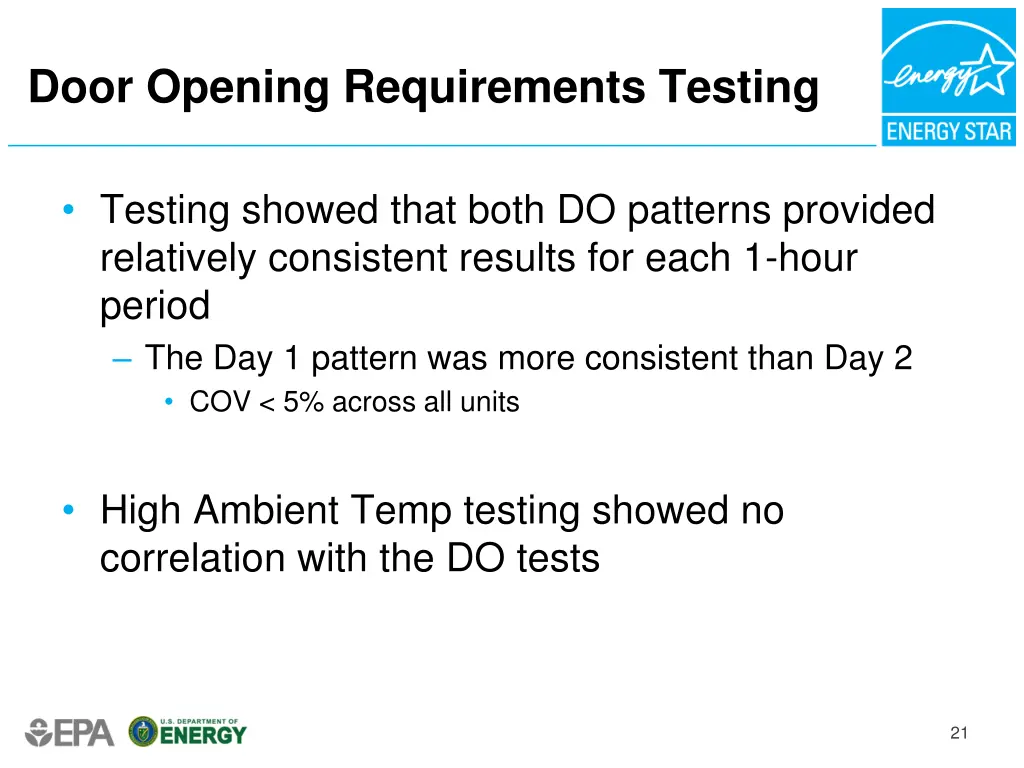 door opening requirements testing 6