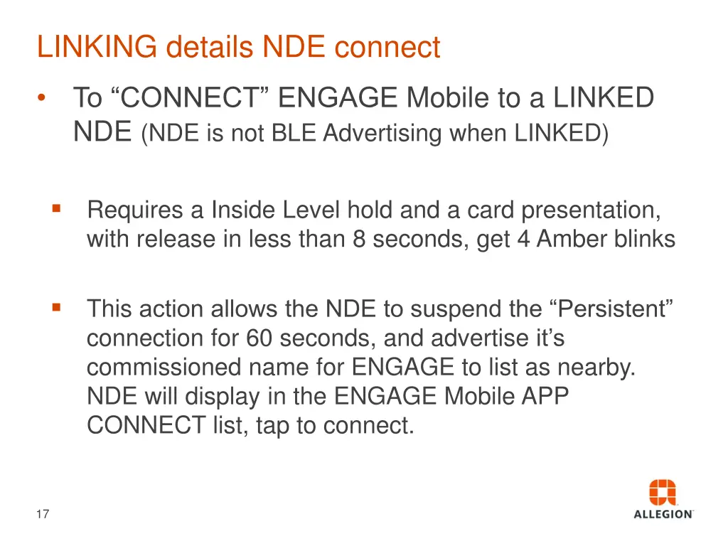 linking details nde connect