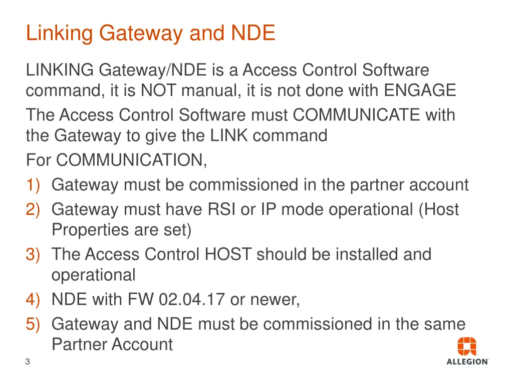 linking gateway and nde