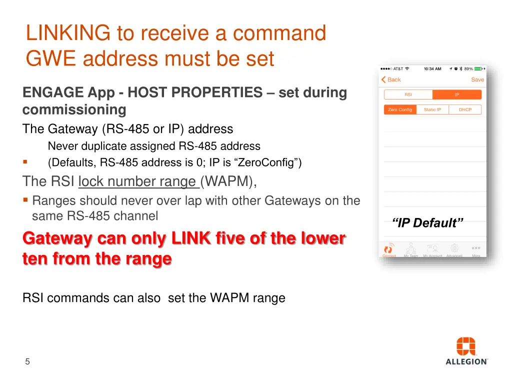 linking to receive a command gwe address must