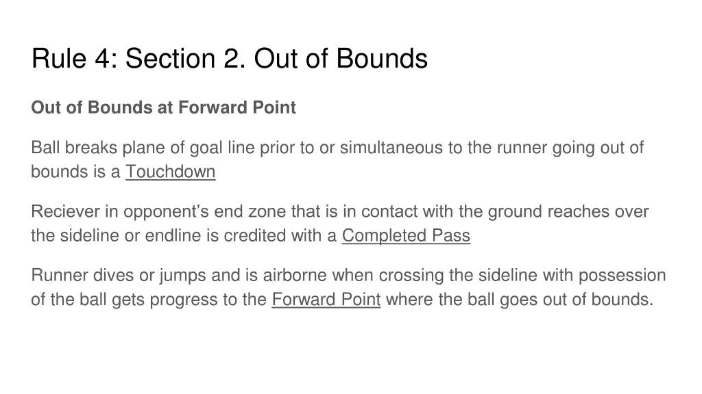 rule 4 section 2 out of bounds 3