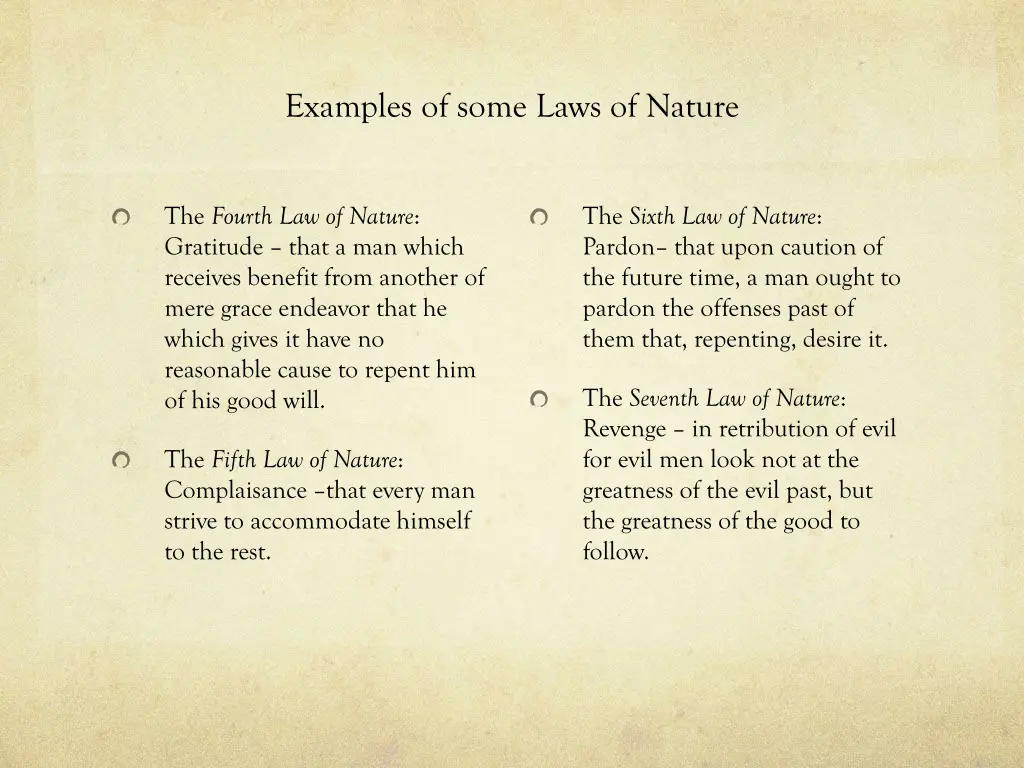 examples of some laws of nature