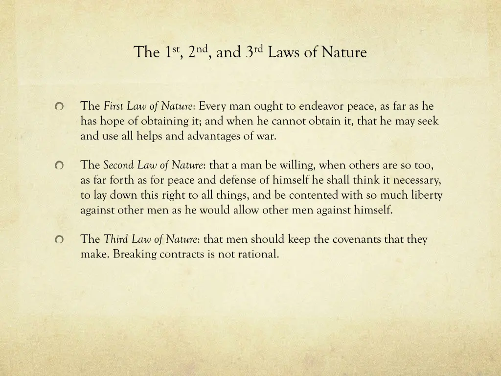 the 1 st 2 nd and 3 rd laws of nature