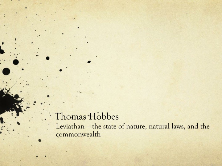 thomas hobbes leviathan the state of nature