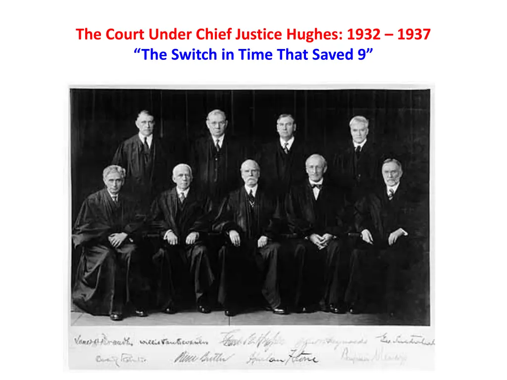 the court under chief justice hughes 1932 1937