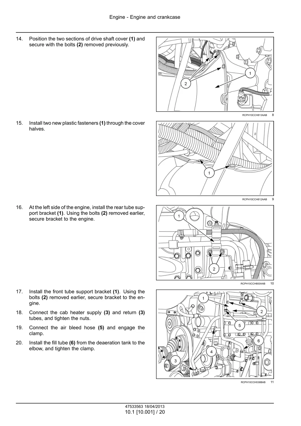 engine engine and crankcase 17