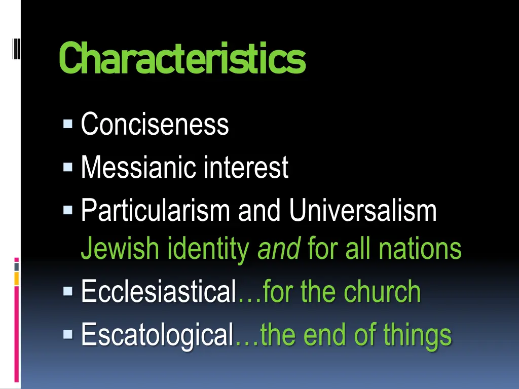 characteristics characteristics