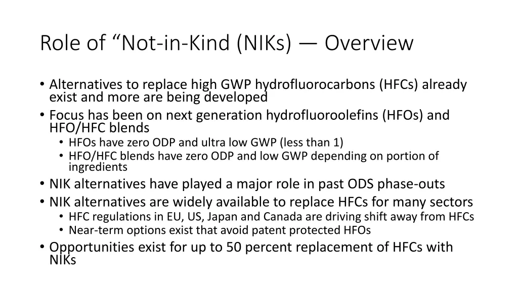 role of not in kind niks overview