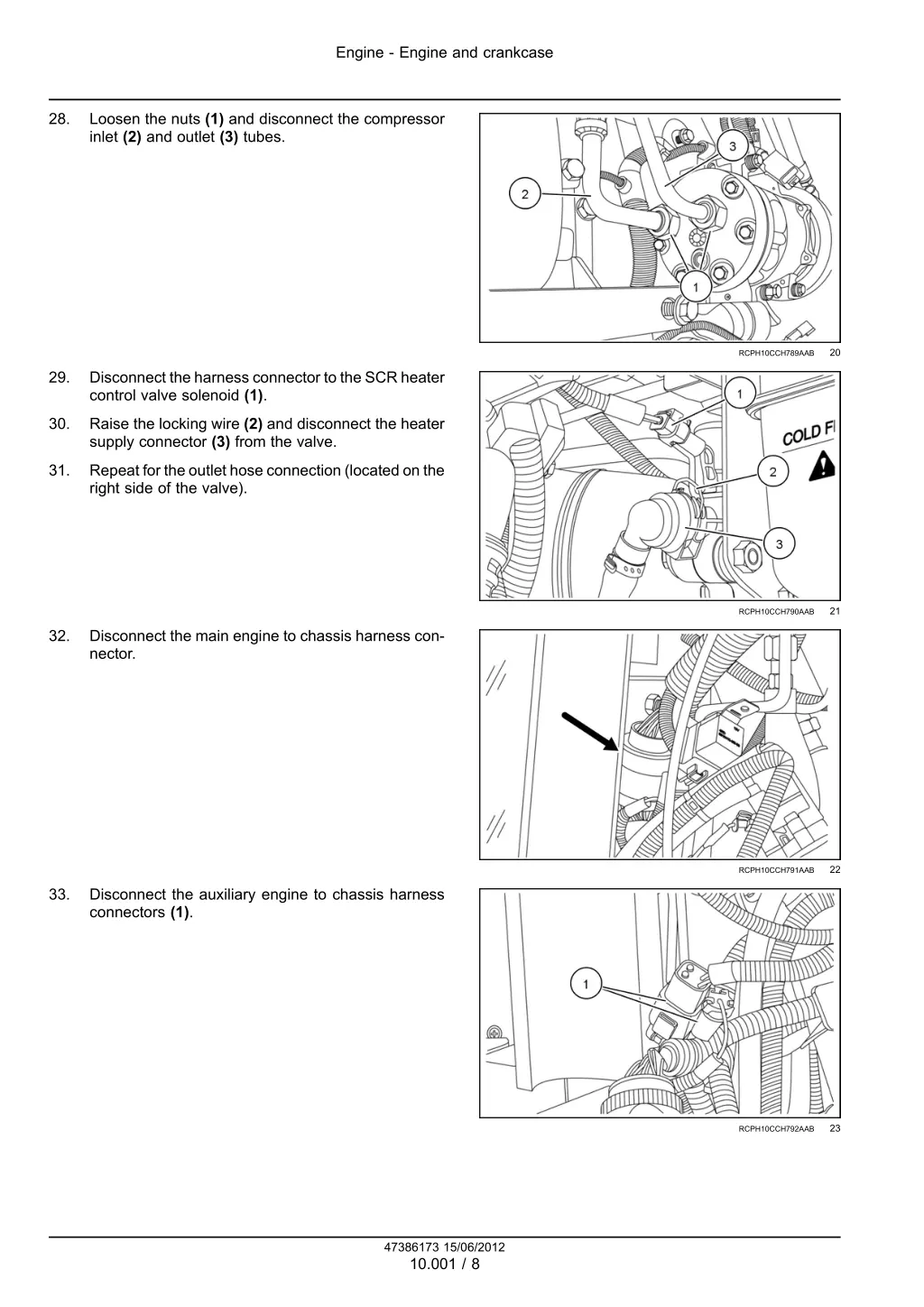 engine engine and crankcase 5