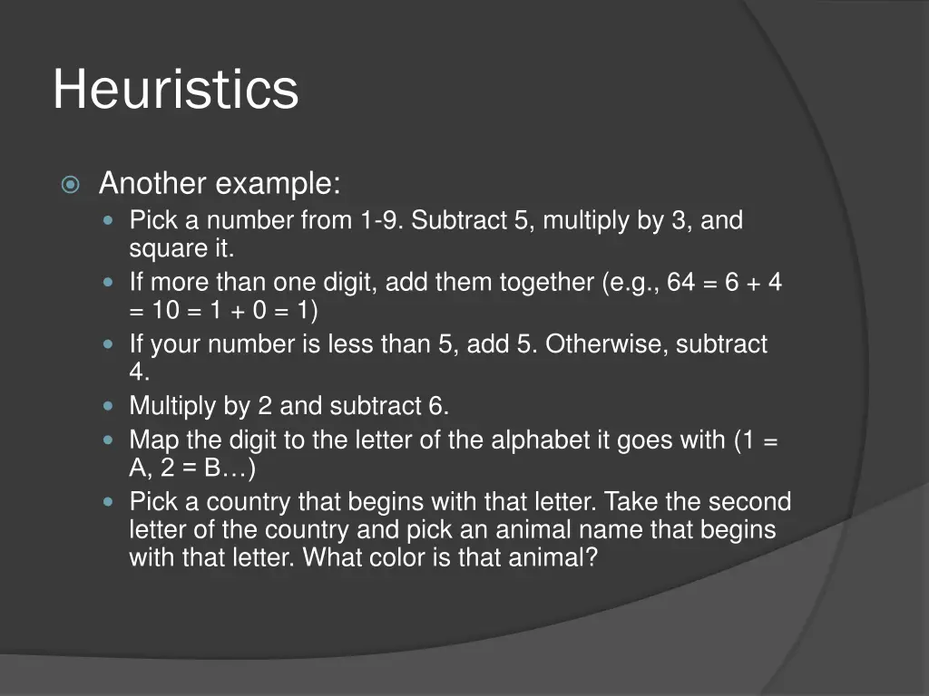 heuristics 5