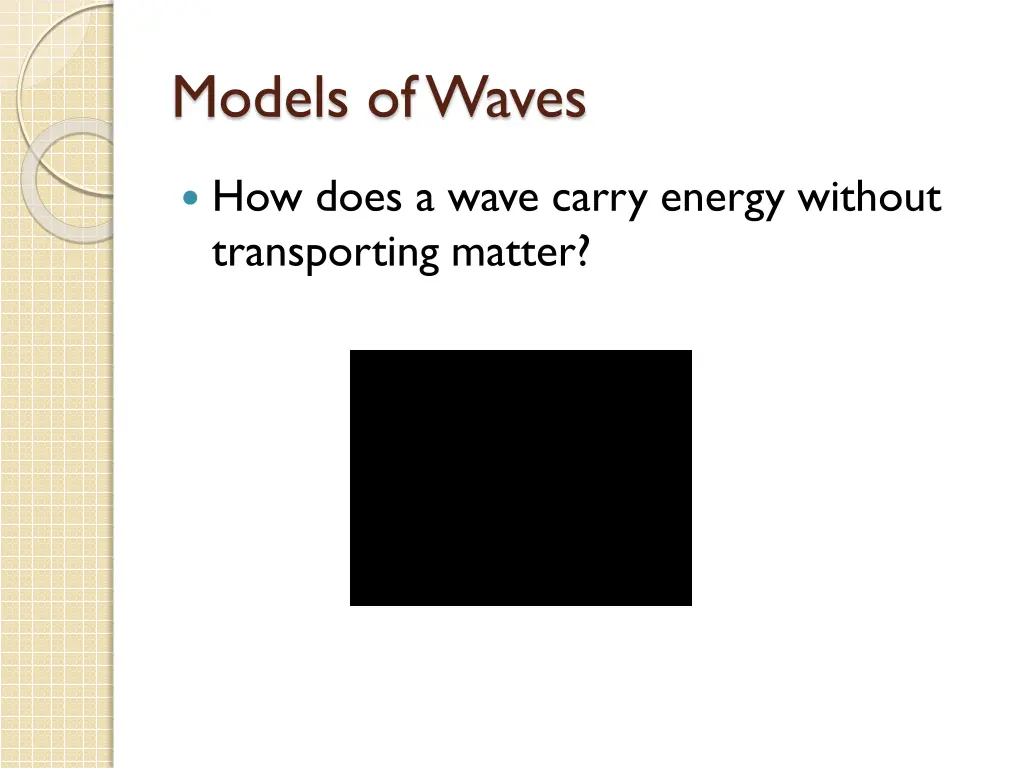 models of waves