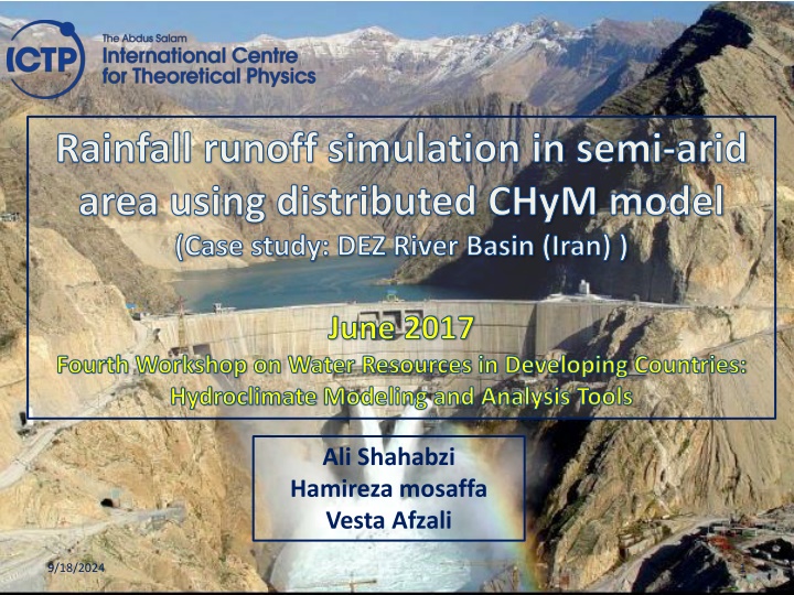 rainfall runoff simulation in semi arid area