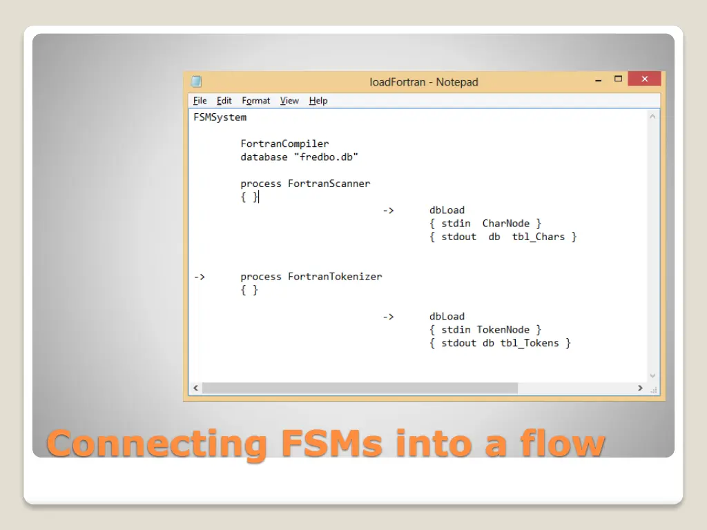 connecting fsms into a flow