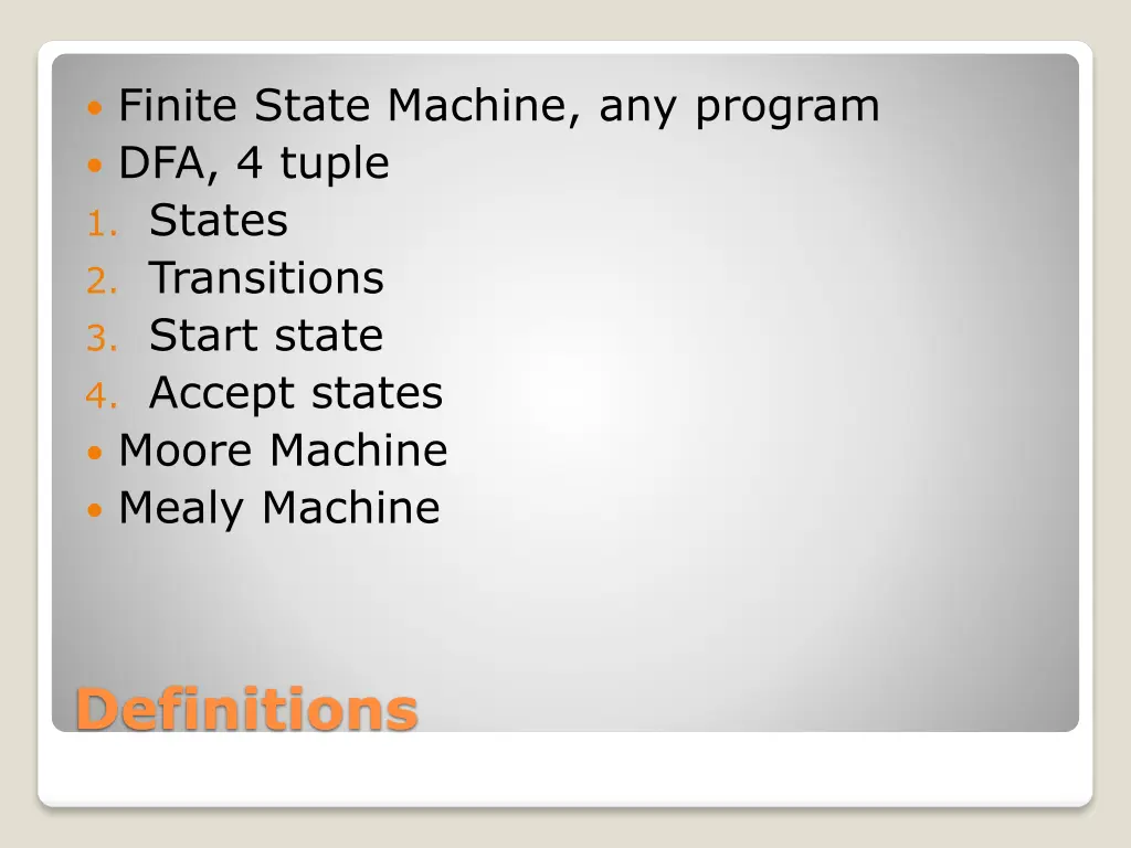 finite state machine any program dfa 4 tuple