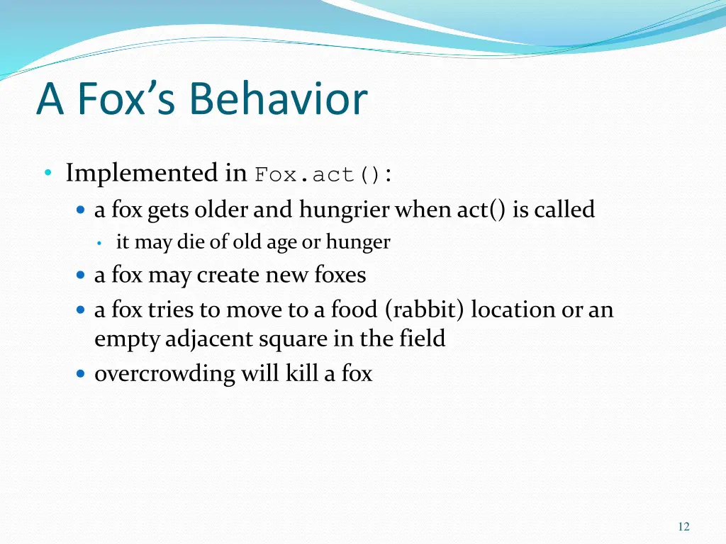 a fox s behavior