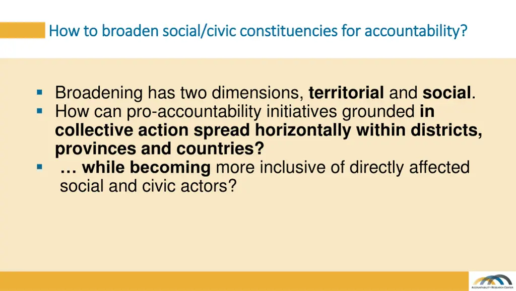 how to broaden social civic constituencies