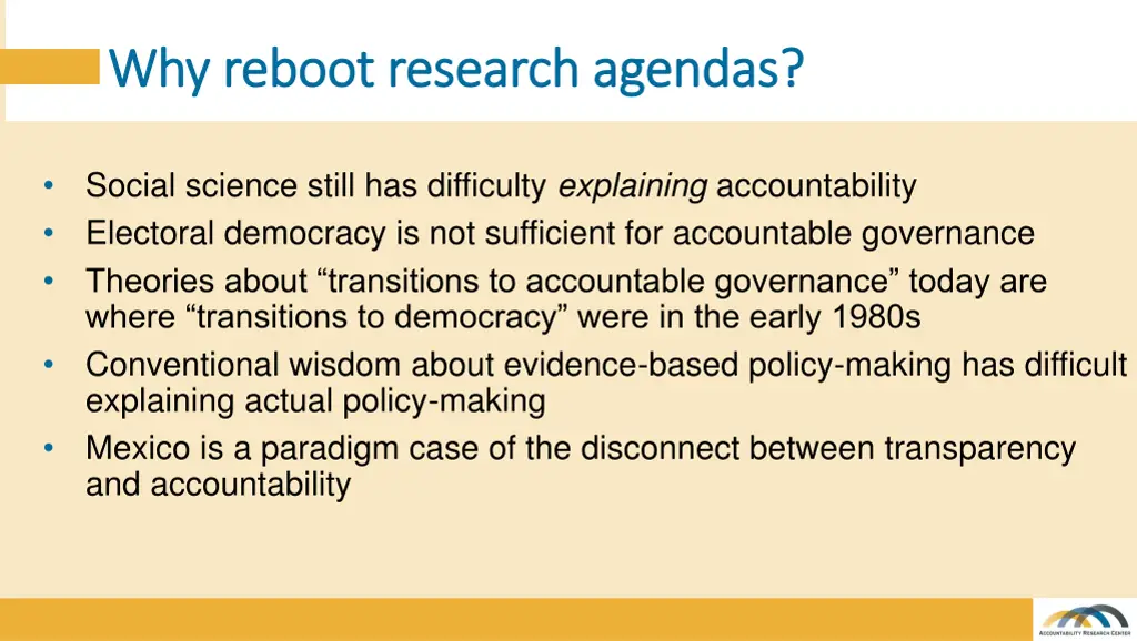 why reboot research agendas why reboot research