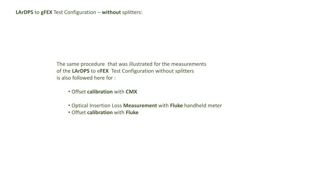 lardps to gfex test configuration without 3