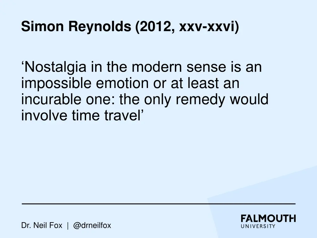 simon reynolds 2012 xxv xxvi