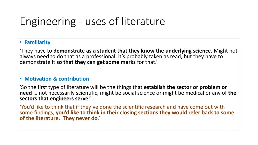 engineering uses of literature