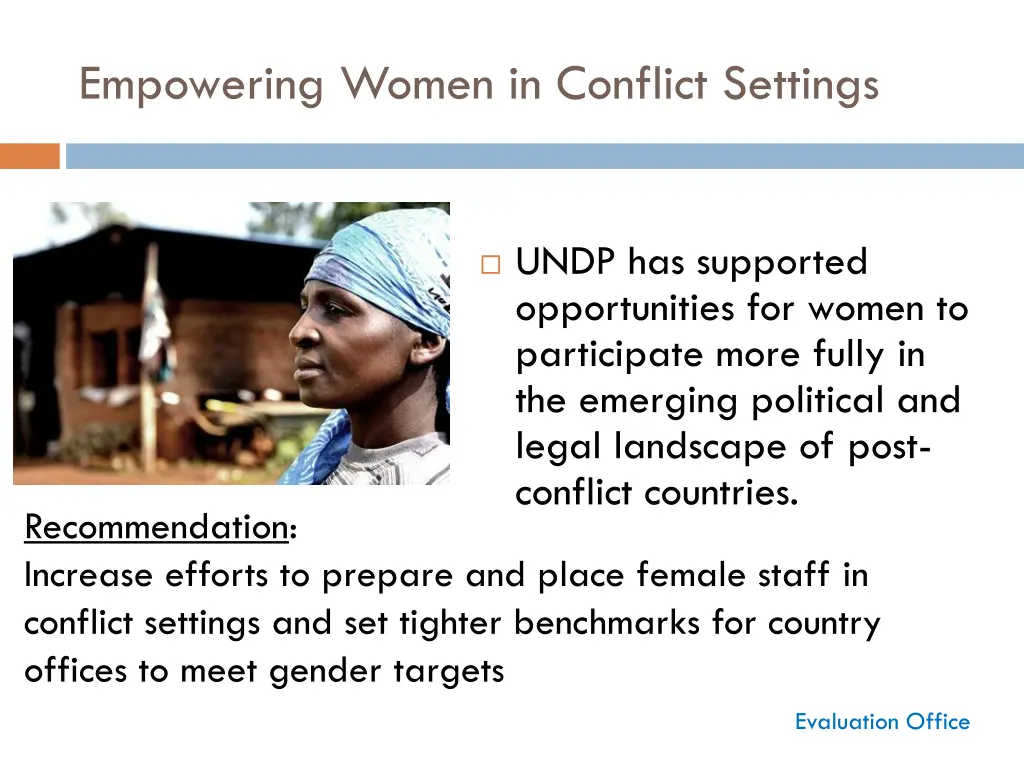 empowering women in conflict settings