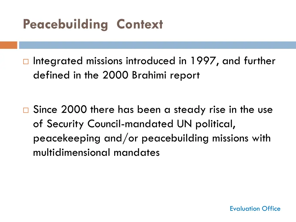 peacebuilding context