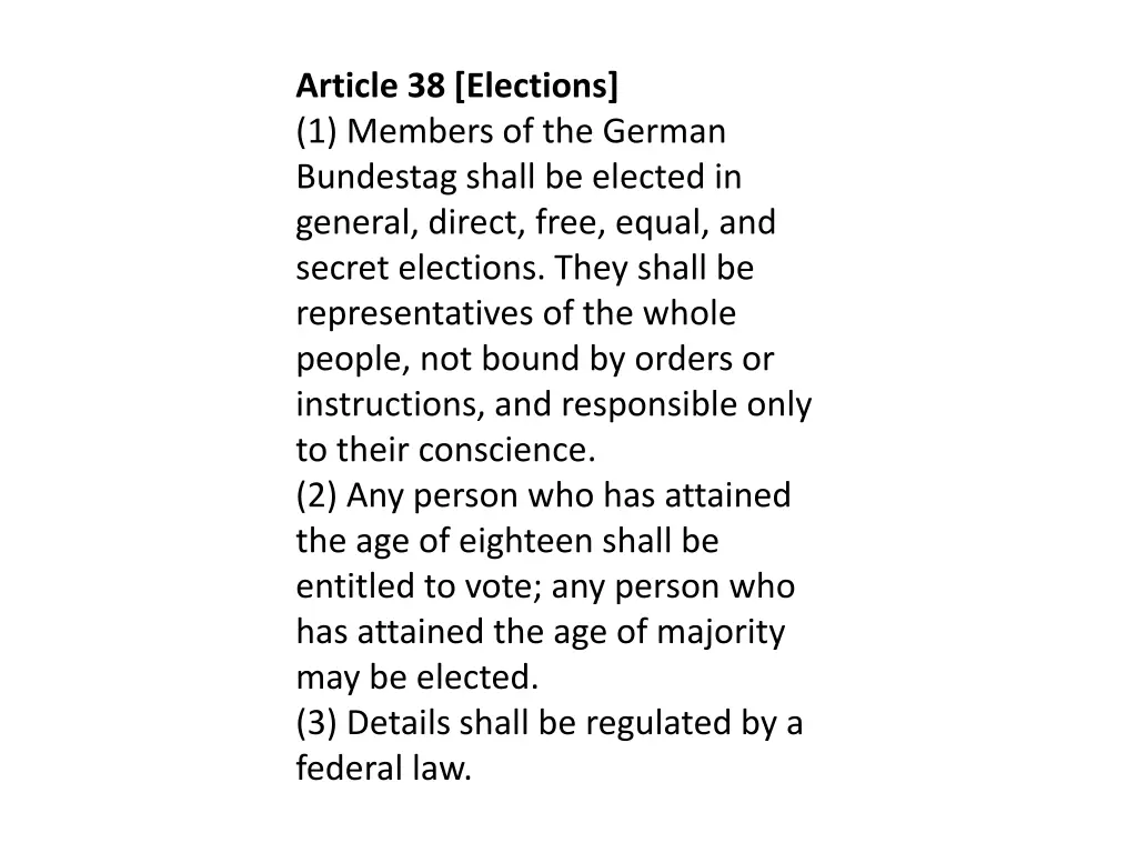 article 38 elections 1 members of the german