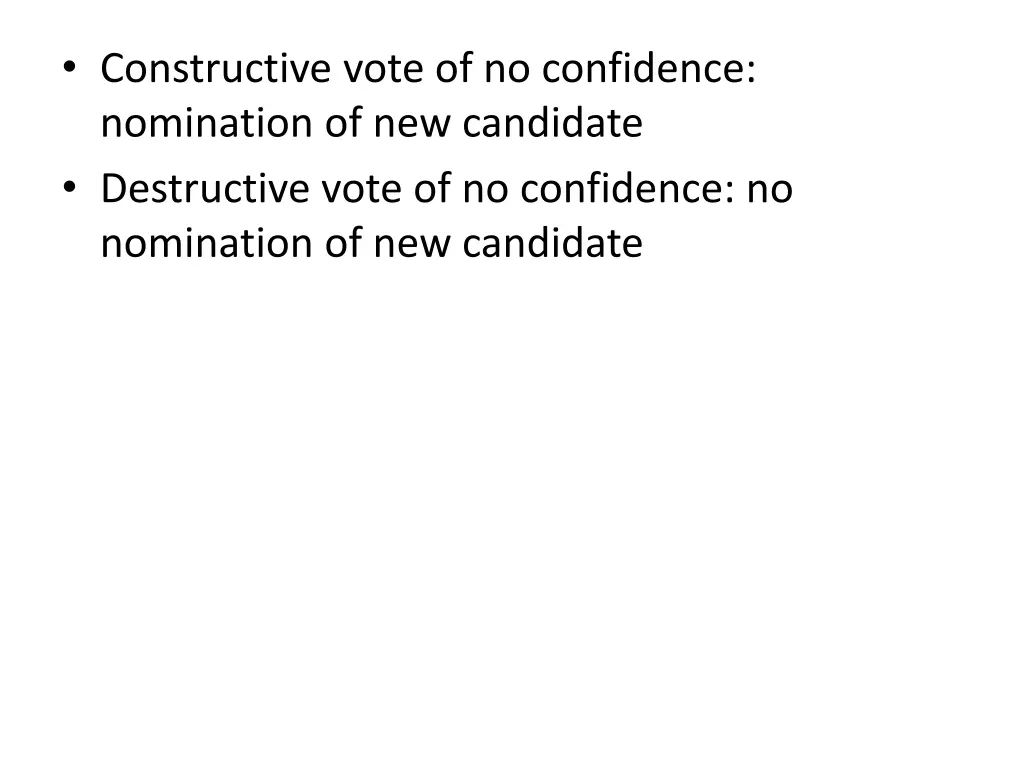 constructive vote of no confidence nomination