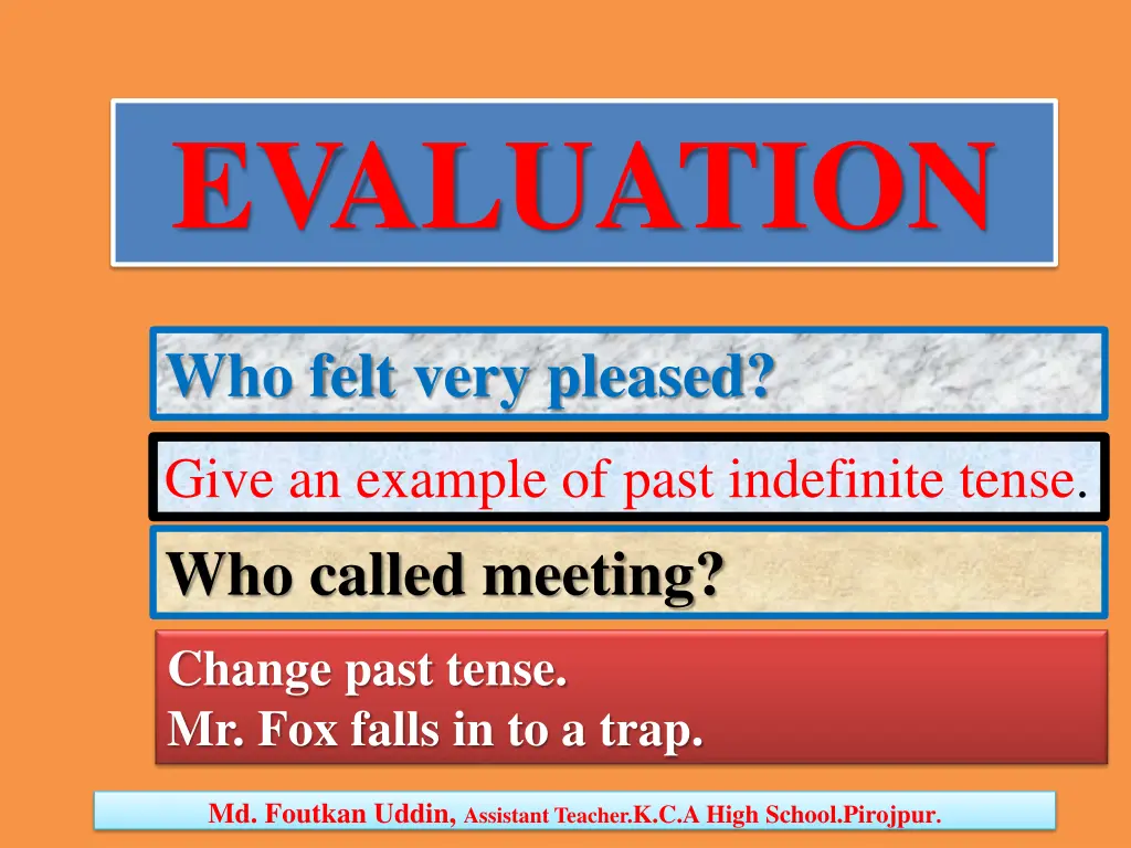 evaluation