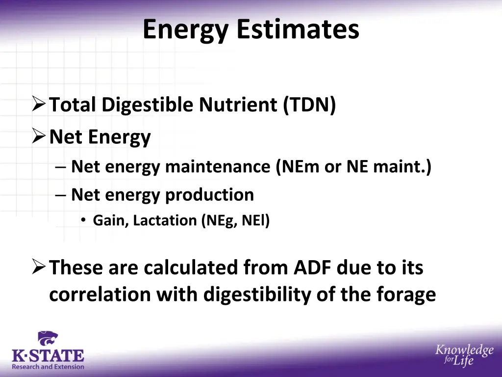 energy estimates