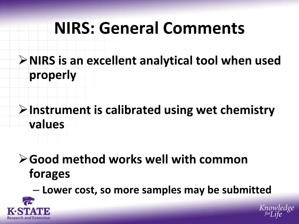 nirs general comments