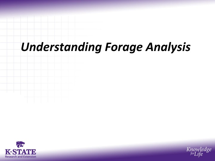 understanding forage analysis