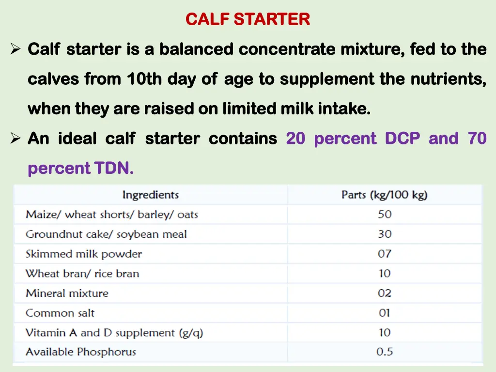 calf starter calf starter