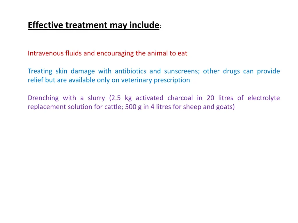 effective treatment may include