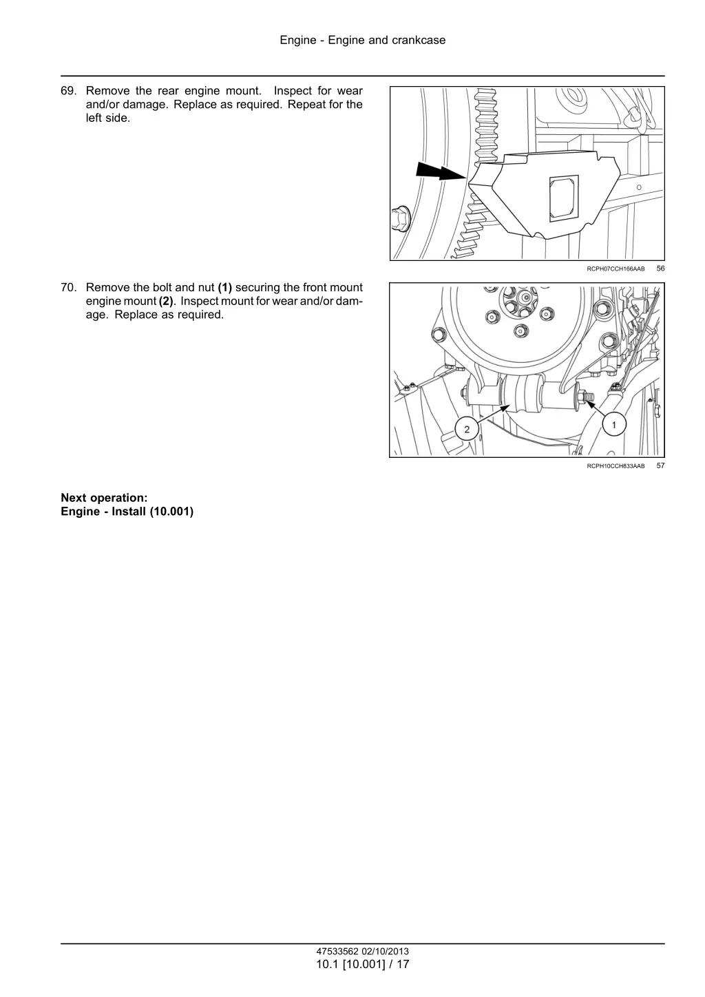 engine engine and crankcase 14