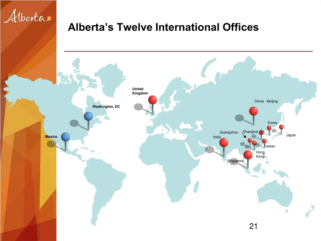 alberta s twelve international offices