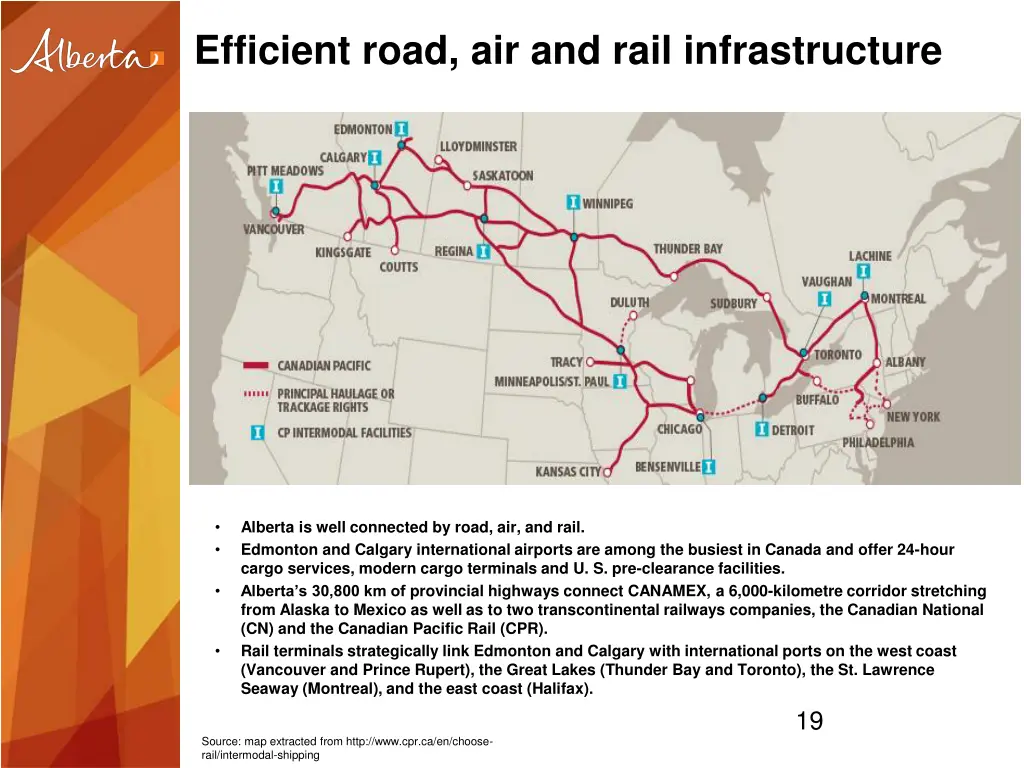 efficient road air and rail infrastructure