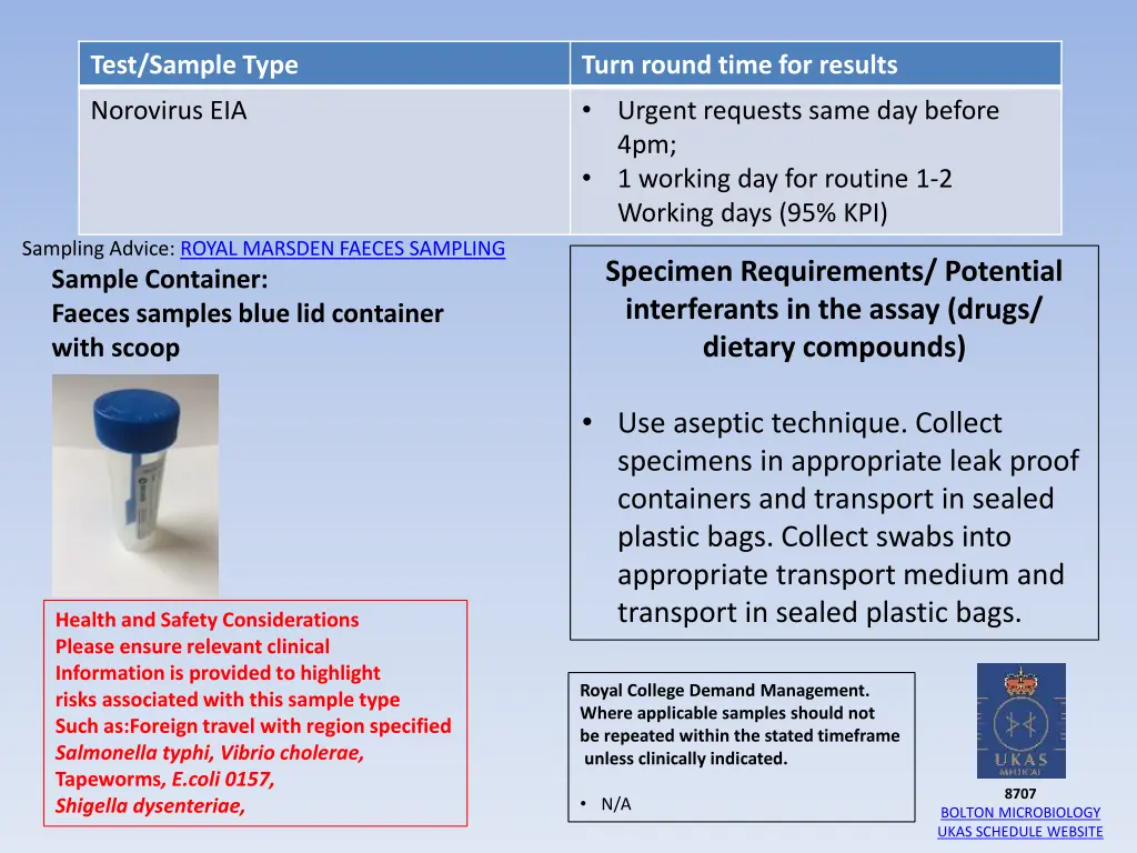 test sample type 15