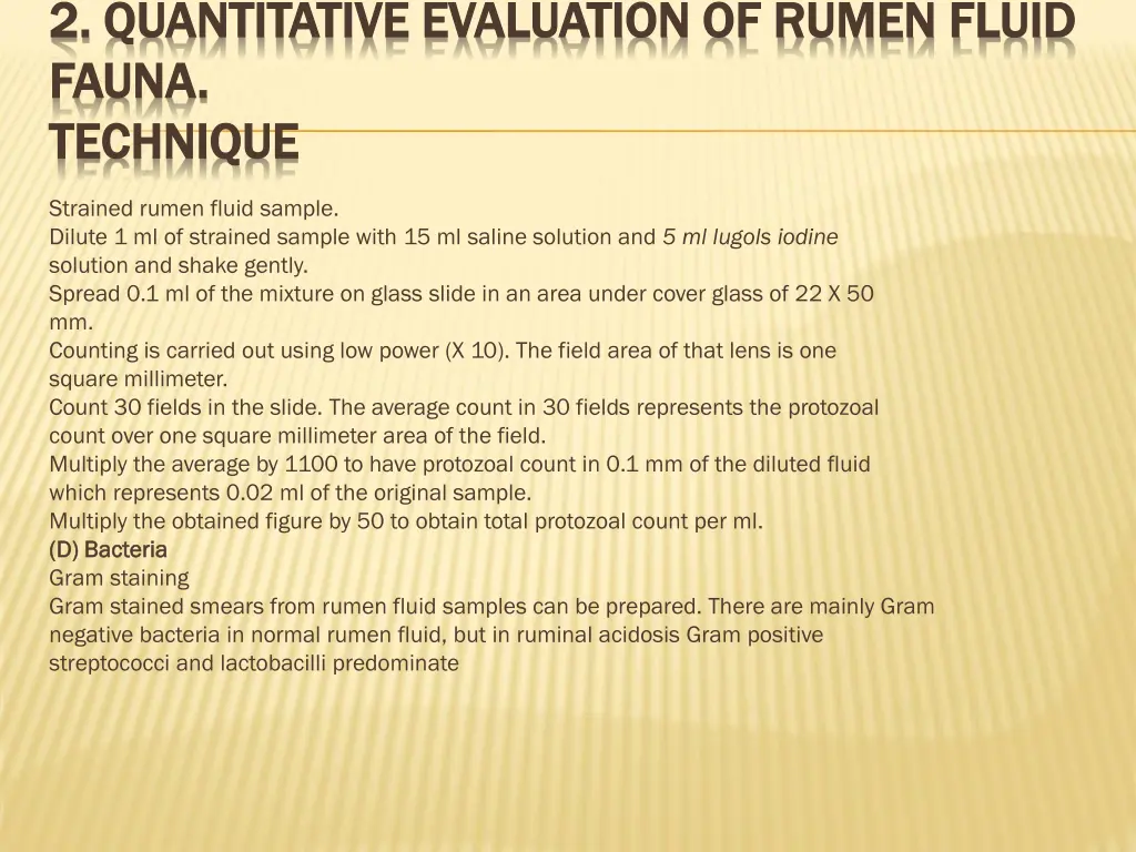 2 2 quantitative evaluation of rumen fluid