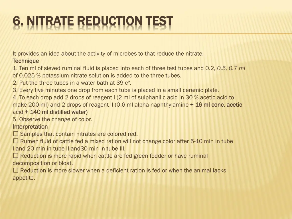 6 6 nitrate reduction test nitrate reduction test