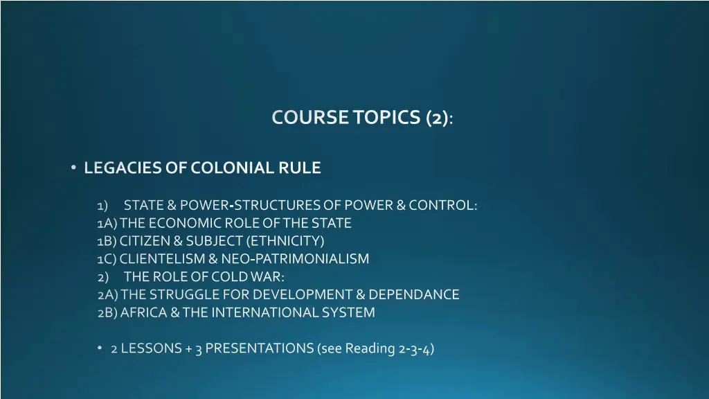 course topics 2