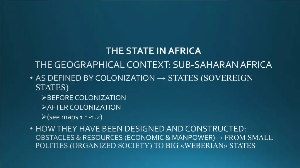 the state in africa