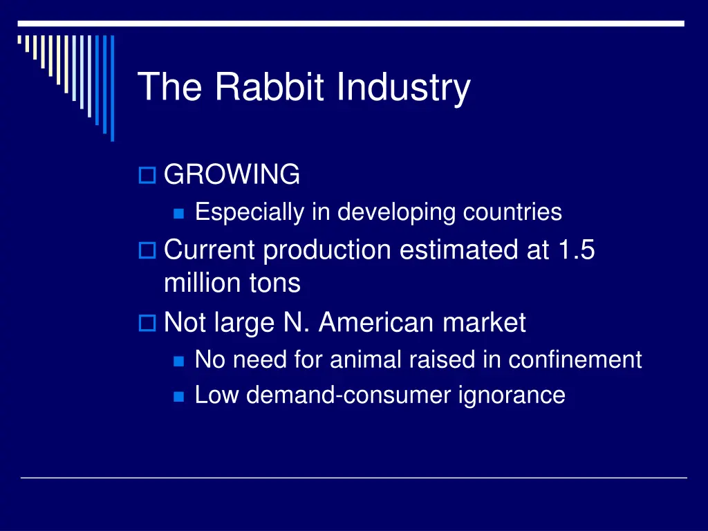 the rabbit industry