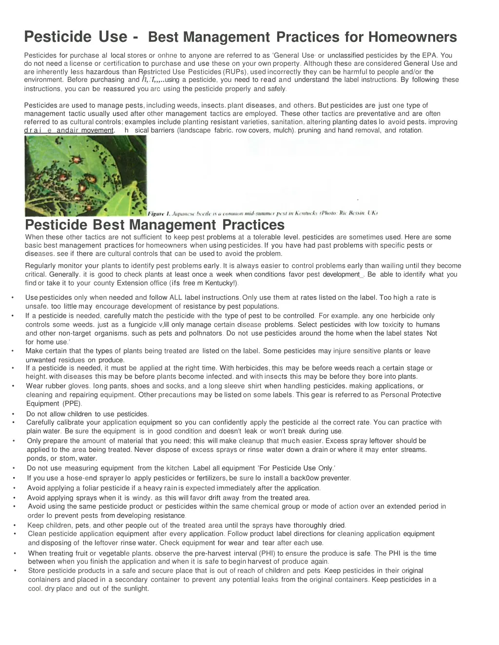 pesticide use best management practices