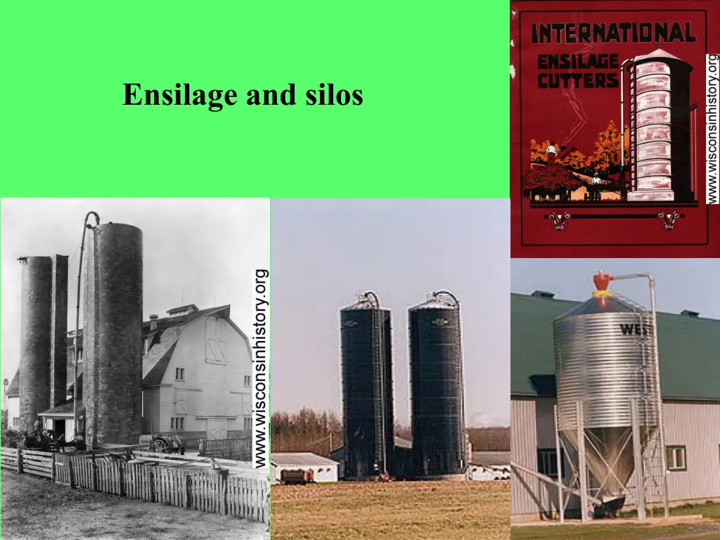 ensilage and silos