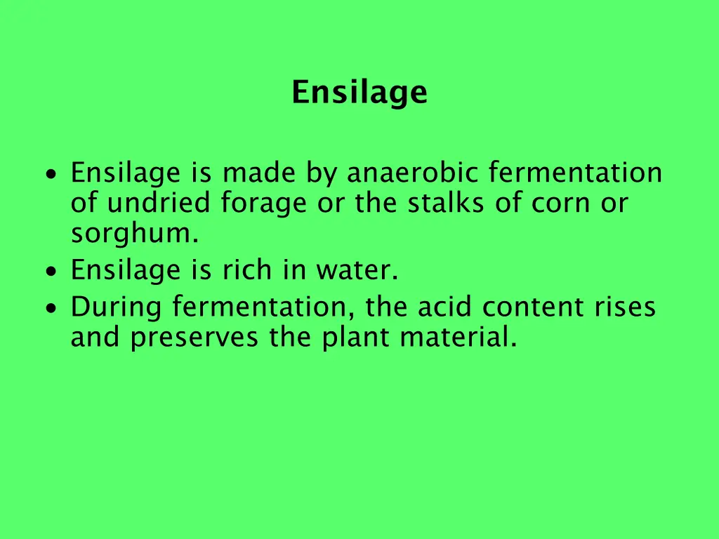 ensilage