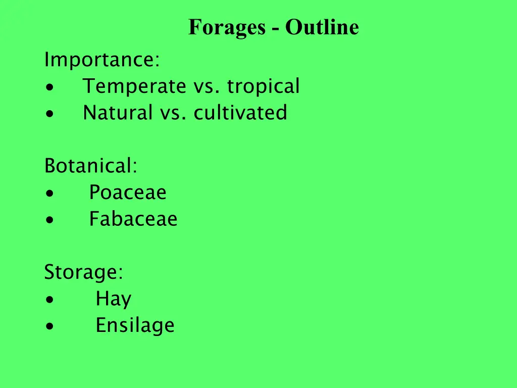 forages outline