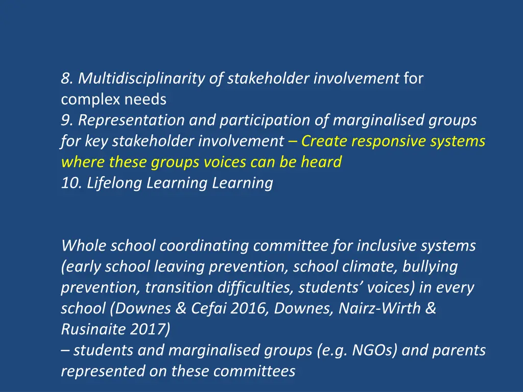 8 multidisciplinarity of stakeholder involvement