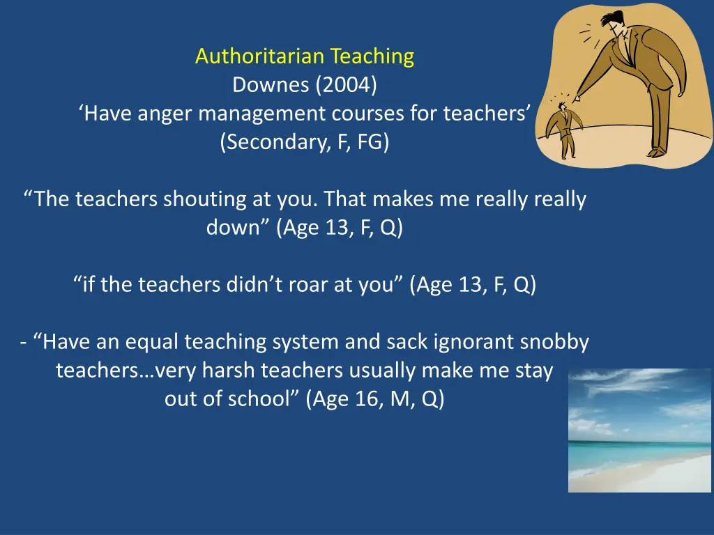 authoritarian teaching downes 2004